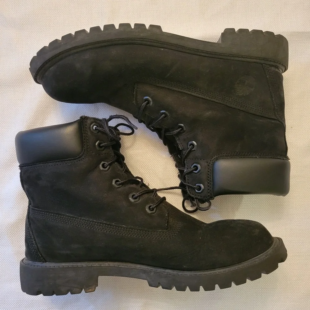 Timberland 7M Boots Black Leather Waterproof 12907 Womens 9 Primaloft 200 Gram